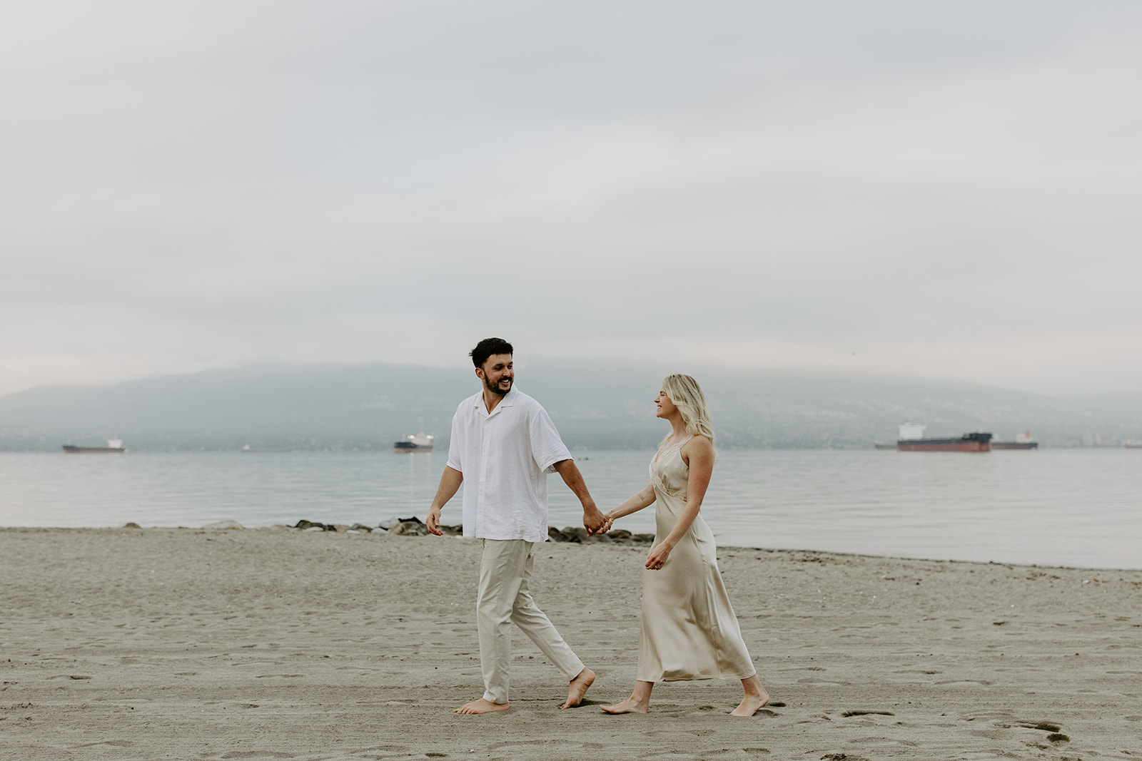 Dreamy Fall Engagement Session at Spanish Banks Beach, Vancouver BC